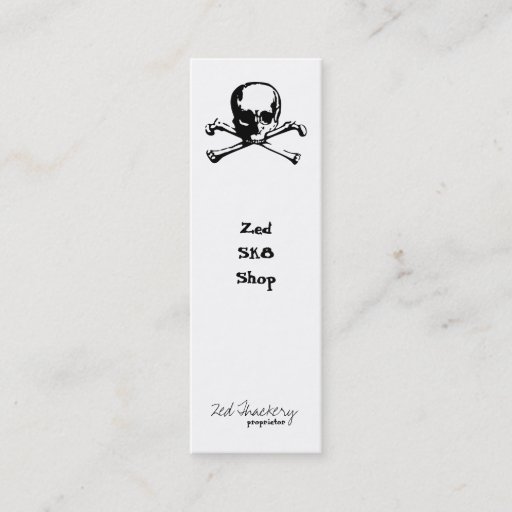 Customizable Zed Crossbones Business Card Template