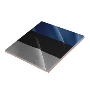 zEE002 ESTONIAN waving FLAG Estonia - Ceramic Tile