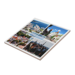 zEE005 TALLINN, Old City, Harbor, Estonia Ceramic Tile
