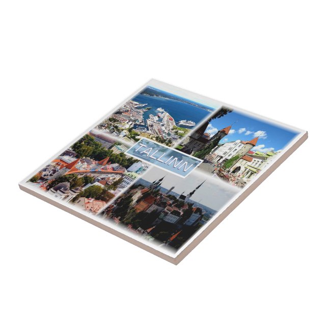 zEE005 TALLINN, Old City, Harbor, Estonia Ceramic Tile (Side)