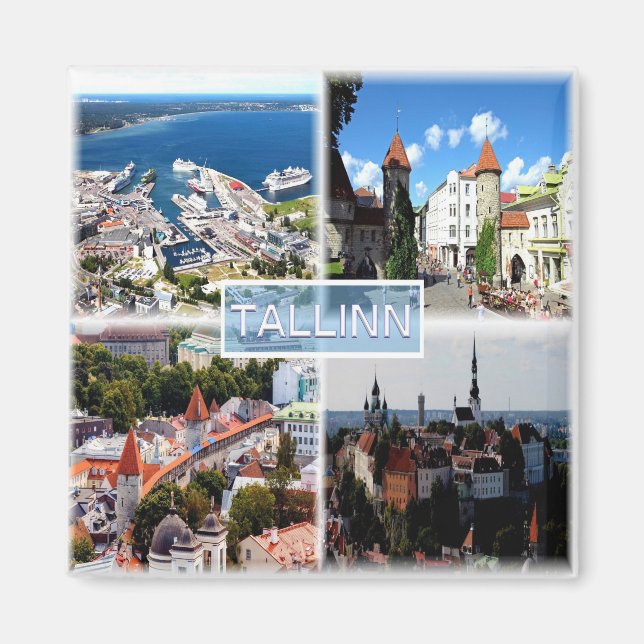 zEE005 TALLINN, Old City, Harbor, Estonia Magnet (Front)