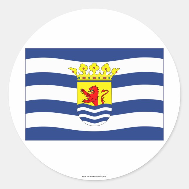 Zeeland Flag Classic Round Sticker (Front)