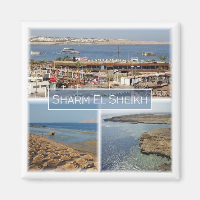 zEG064 SHARM EL SHEIKH, Red Sea, Mosaic, Fridge Magnet (Front)