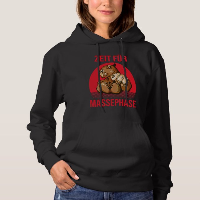 Zeit Für Massephase Backprint Bodybuilding Hoodie (Front)