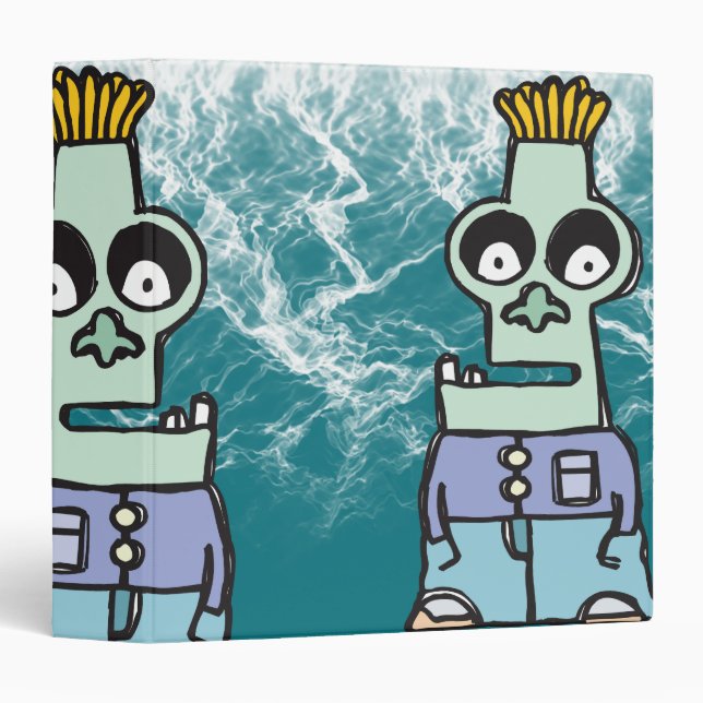 Zeke the Zombie Notebook 3 Ring Binder (Front/Spine)