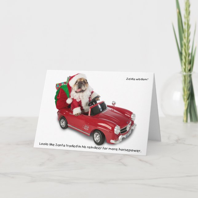 Zelda Santa Holiday Greeting Card (Front)