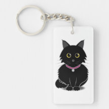 Zelda the Black Cat Keychain