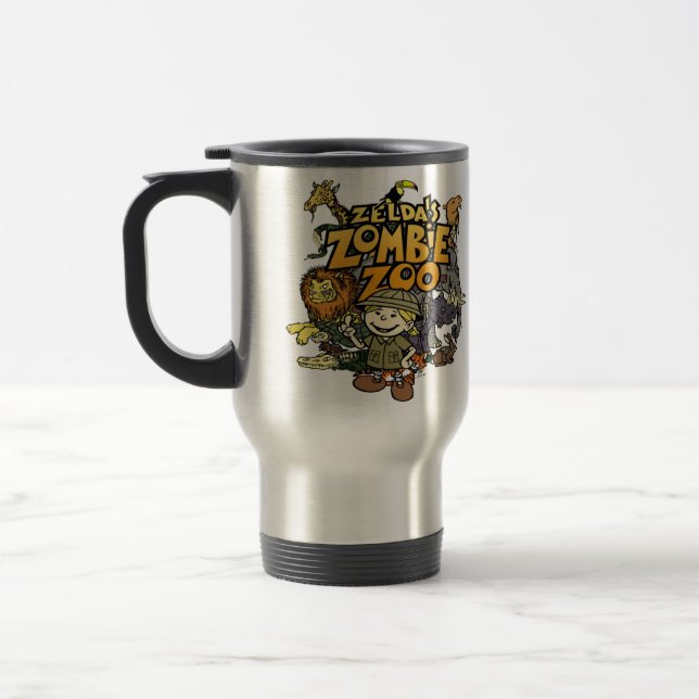 Zelda's Zombie Zoo travel mug (Left)