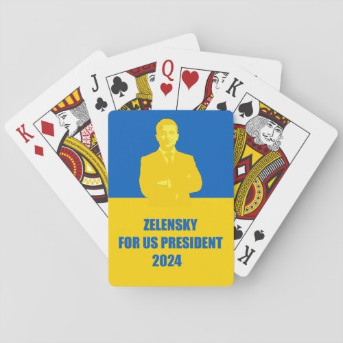 Zelensky for US President 2024 The Best Candidate Playing Cards