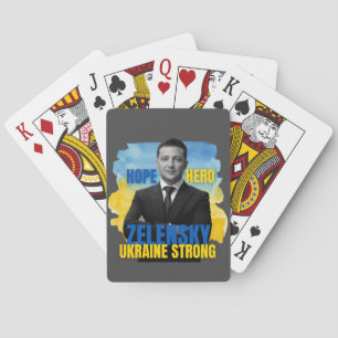 Zelensky Hope Hero Ukraine Strong Poker Cards