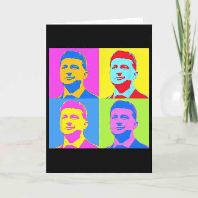 Zelensky Stand With Ukraine Ukrainians Support Pop Card (Front)