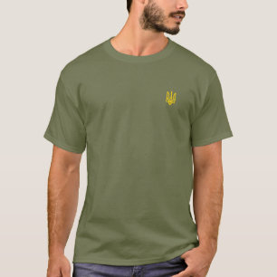 Zelensky Ukraine Trident Symbol Green Olive T-Shirt