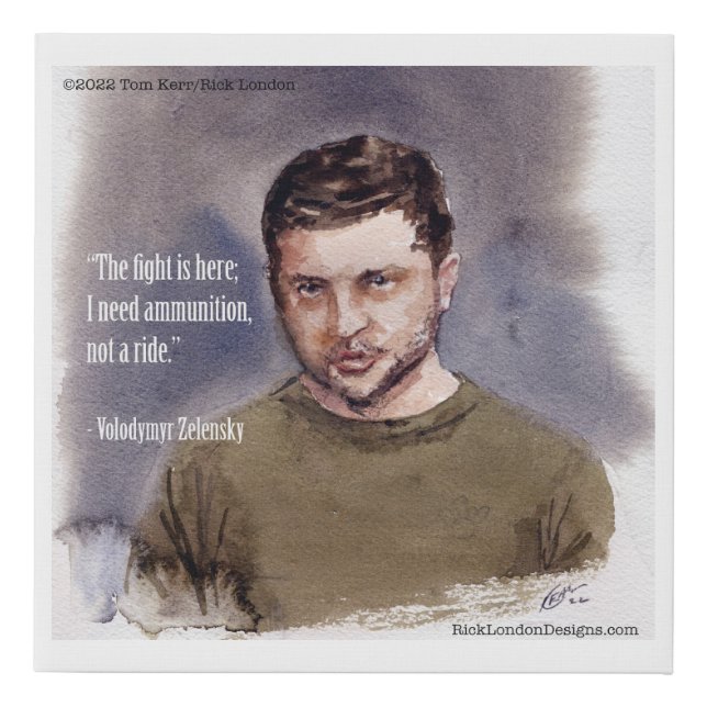 Zelensky, Volodymir Faux Canvas Print (Front)