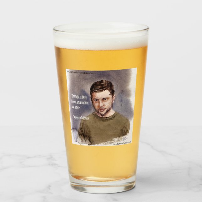 Zelensky, Volodymir Glass (Front Filled)