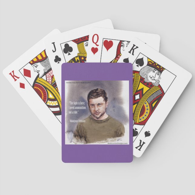Zelensky, Volodymir Poker Cards (Back)