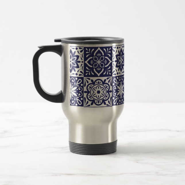 Zelij Pattern Travel/Commuter Mug (Left)