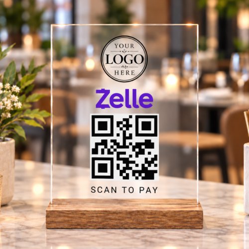 Zelle Scan to Pay Tabletop Display