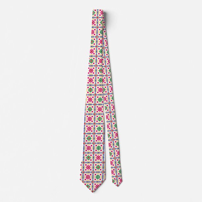 zellige card neck tie (Front)