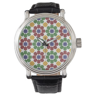zellige Pattern Moroccan Ceramic Art Traditional  Watch