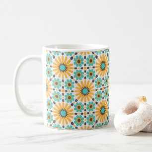 Zellige Radiance: Colorful Andalusian Geometry Coffee Mug
