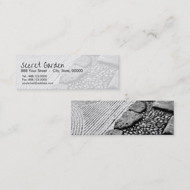 Zen & Abstract Garden Mini Business Card (Front/Back)