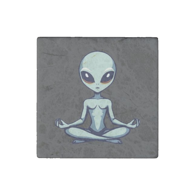 Zen Alien Stone Magnet (Front)