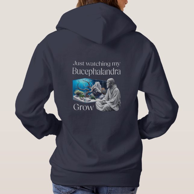 Zen and Bucephalandra – The Art of Aquascaping Hoodie (Back)