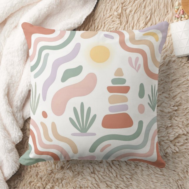 Zen And Relaxation Throw Pillow (Blanket)
