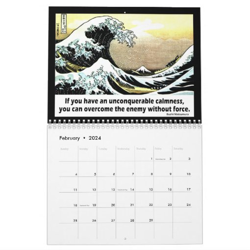 Zen and the Martial Arts Calendar Zazzle