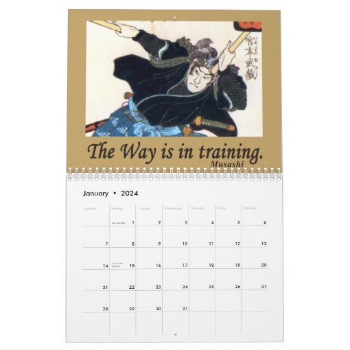 Zen and the Martial Arts Calendar Zazzle