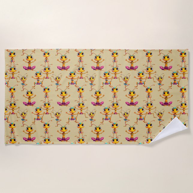 Zen Ants 2 Beach Towel  (Front)