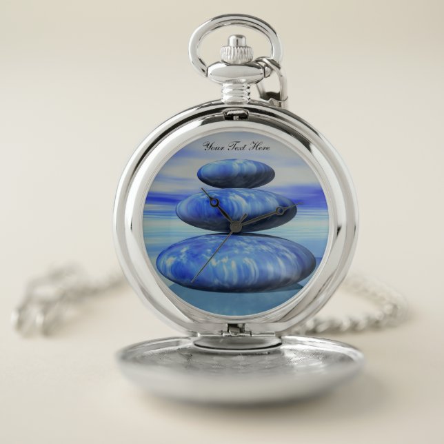 Zen Arctic Stones Balance  Pocket Watch (Inside)