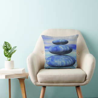 Zen Arctic Stones Balance Throw Pillow