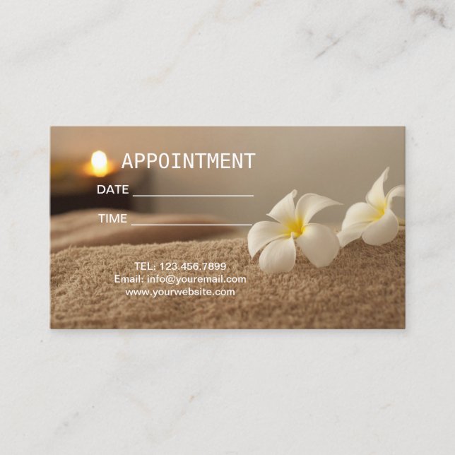 Zen Aromatherapy SPA Massage therapy Appointment (Front)