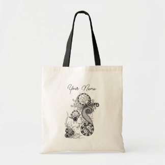 Zen Art Flower black-white - Tote Bag