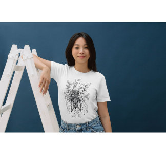 Zen Art flower drawn - T-Shirt