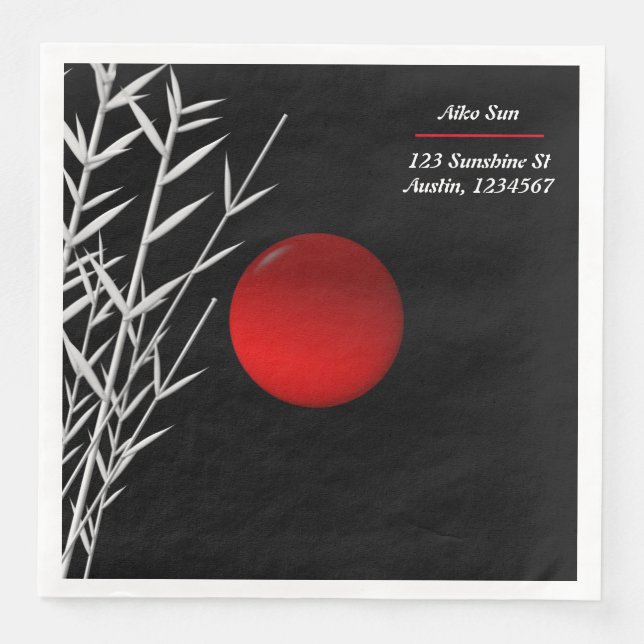 Zen Art ,good luck  ,personalized Paper Dinner Napkins (Front)