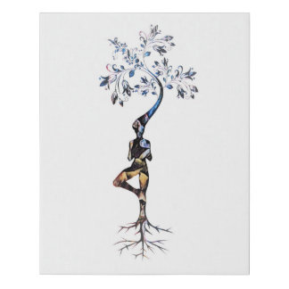 Zen Art Grow Like A Tree Faux Canvas Print