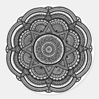 Zen Art Mandala Classic Round Sticker
