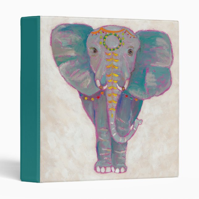 Zen Asian Elephant 3 Ring Binder (Front/Spine)