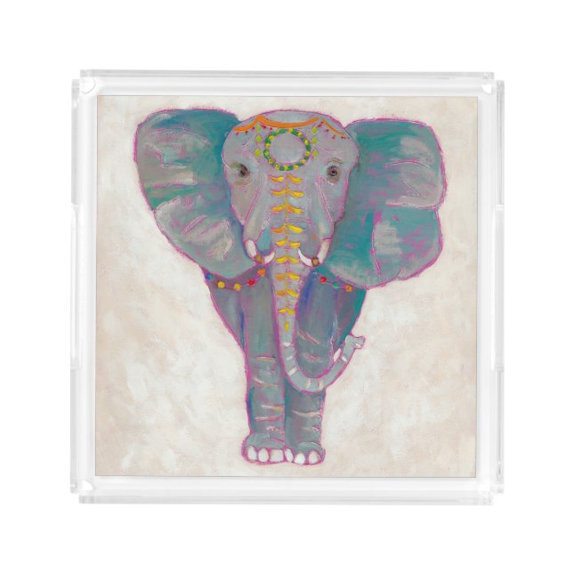 Zen Asian Elephant Acrylic Tray (Front)