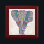 Zen Asian Elephant Jewelry Box<br><div class="desc">Zen Asian Elephant. Artist: Chariklia Zarris. Image ID: 107597GG.</div>