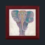 Zen Asian Elephant Jewelry Box<br><div class="desc">Zen Asian Elephant. Artist: Chariklia Zarris. Image ID: 107597GG.</div>