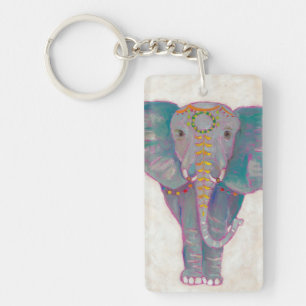 Zen Asian Elephant Keychain