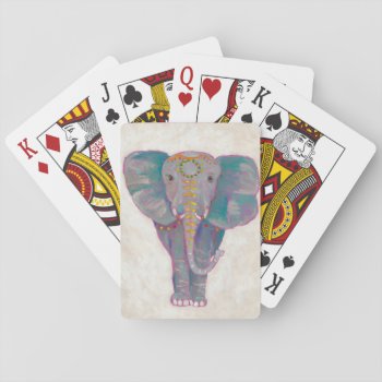 Zen Asian Elephant Playing Cards by worldartgroup at Zazzle