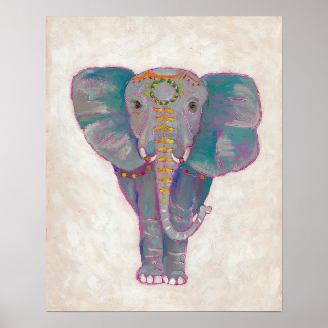 Zen Asian Elephant Poster (Front)