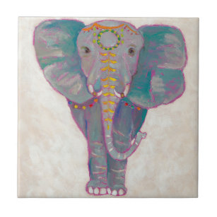Zen Asian Elephant Tile