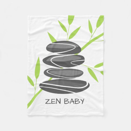 Zen baby blanket with peaceful pebble stone print