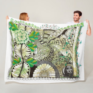 Zen Bamboo and Panda Blanket