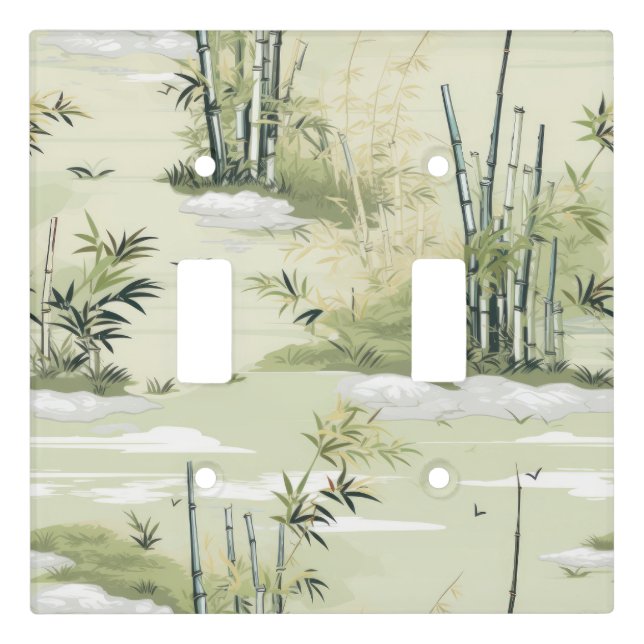 Zen Bamboo Forest Botanical Pattern (1) Light Switch Cover (Front)